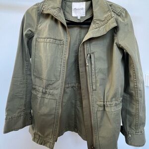 Madewell Women’s Olive Green Canvas Utility Jacket, size XS
